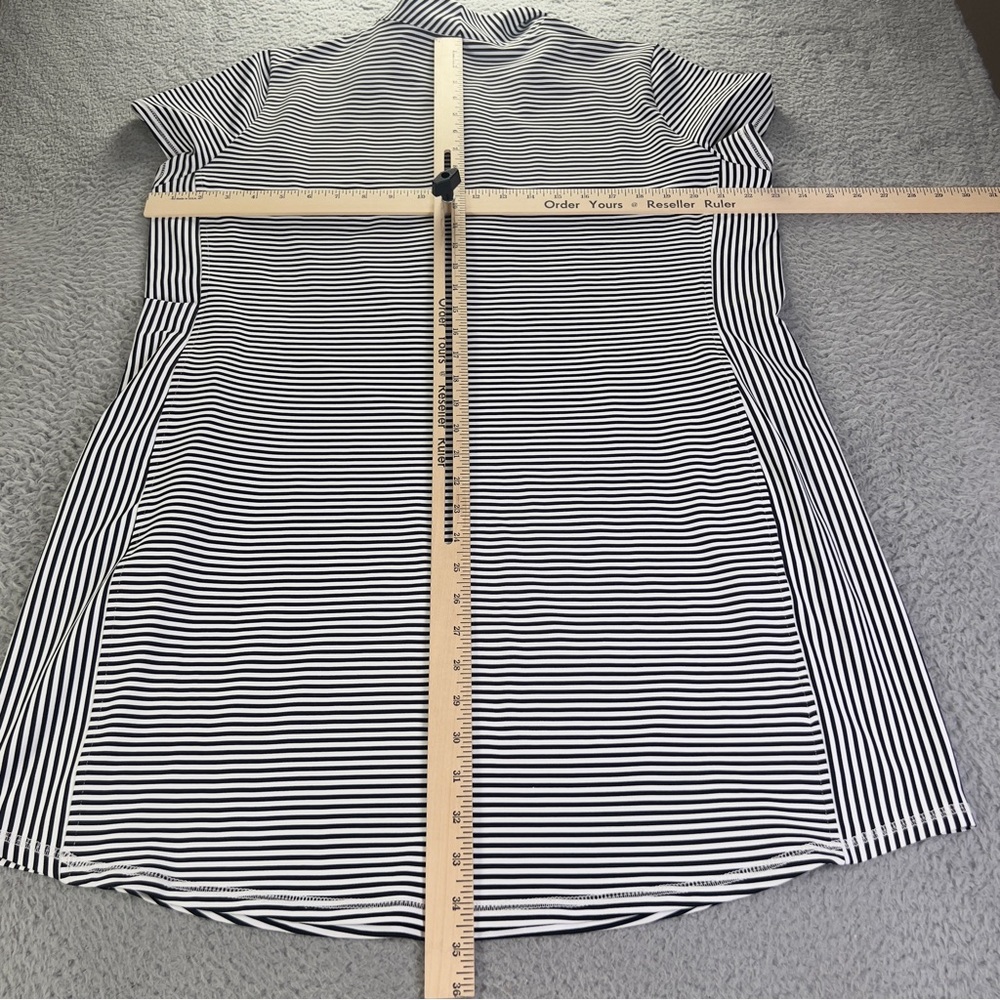 Tommy Bahama Shift Womens XL Black White Dress Aubrey Cassia Striped IslandZone - Picture 3 of 9